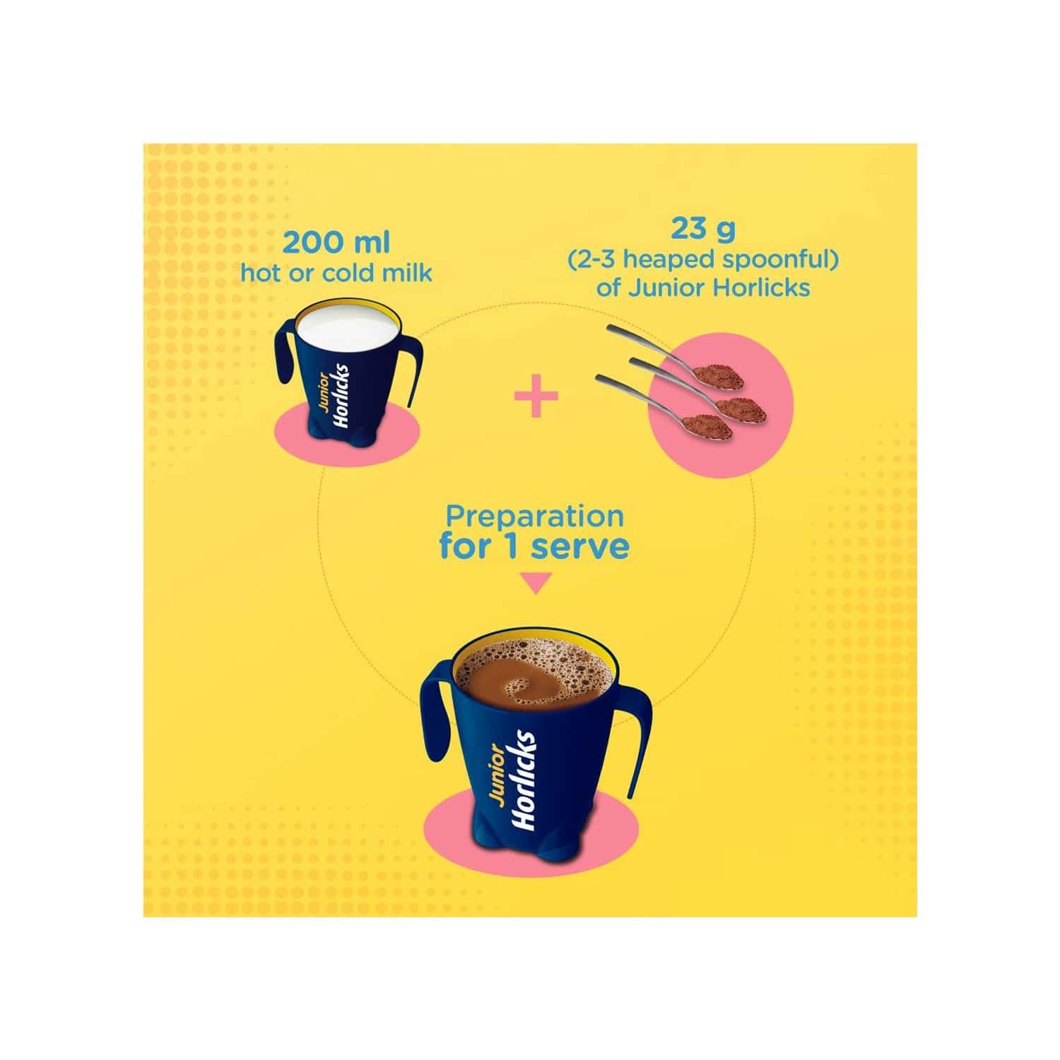 Buy HORLICKS JUNIOR HEALTH & NUTRITION DRINK CHOCOLATE POUCH 500 G