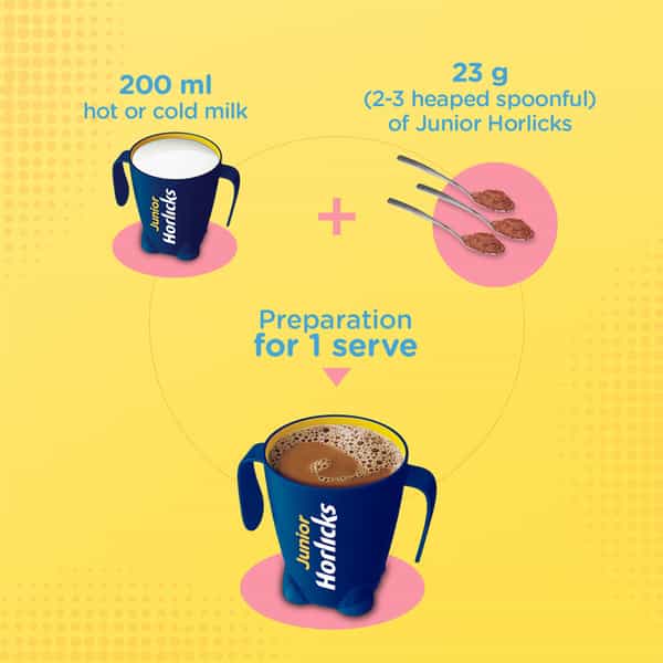 Horlicks Junior Nutrition Drink Chocolate Pouch - 500 G