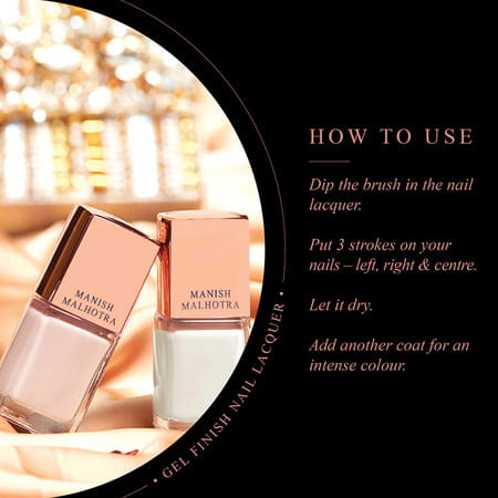 Manish Malhotra Beauty By Myglamm Gel Finish Nail Lacquer-Pastel-Coconut Kiss