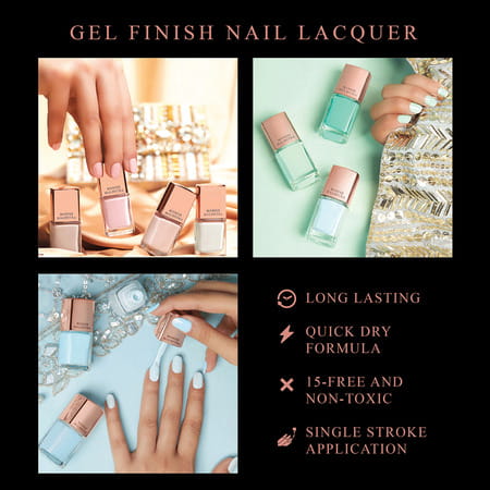 Manish Malhotra Beauty By Myglamm Gel Finish Nail Lacquer-Pastel-Coconut Kiss