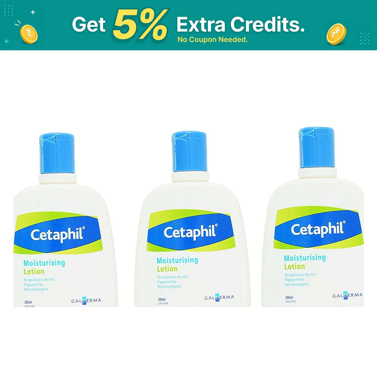 Cetaphil Moisturising Lotion | Sensitive Or Dry Skin | 250 Ml | Pack Of 3