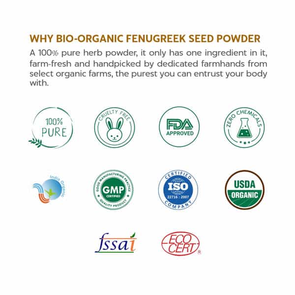 Indus Valley Bio Organic Fenugreek Powder For Hair Care -100G