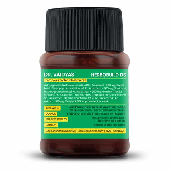 Dr. Vaidya's Herbobuild Ds( Double Strength ) -30 Capsules - Pack Of 2