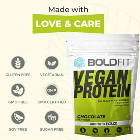 Boldfit Plant Protein Powder For Men & Women Chocolate Flavor - 1kg