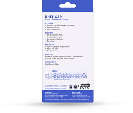 Liveasy Ortho Care Knee Cap (Pair) - Modern Orthopedic Solution - Large