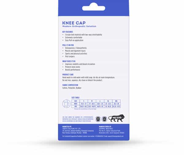 Liveasy Ortho Care Knee Cap (Pair) - Modern Orthopedic Solution - Large