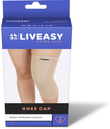 Liveasy Ortho Care Knee Cap (Pair) - Modern Orthopedic Solution - Large