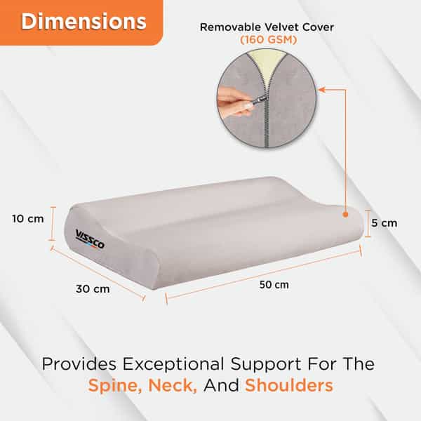 Vissco Memory Foam Cervical Pillow To Reduce Neck Pain | Shoulder Pain | Cervical Spondylitis