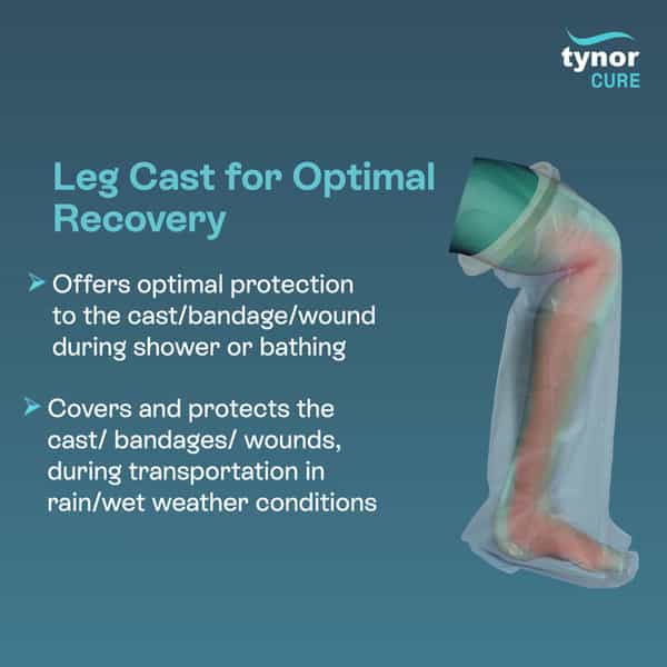 Tynor Cast Cover Leg White Universal Size 1 Unit