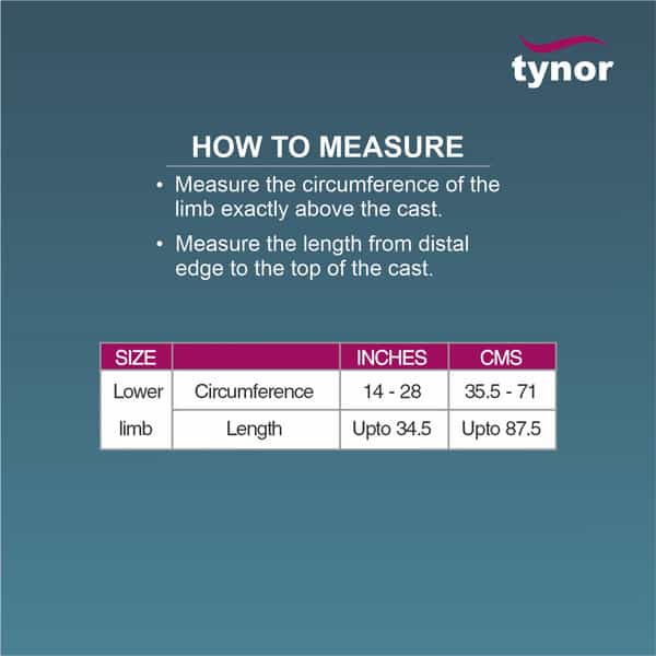 Tynor Cast Cover Leg White Universal Size 1 Unit