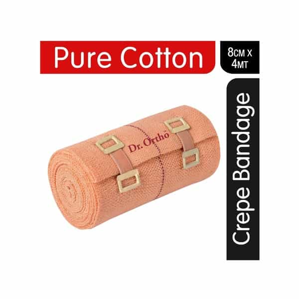 Dr Ortho Elastic Crepe Bandage 8Cm X 4Mtr