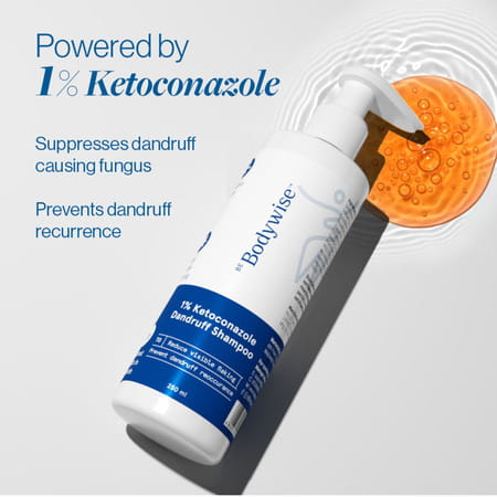 Be Bodywise 1% Ketoconazole Anti Dandruff Shampoo For Women|Ph 5.5|Paraben Free | 250ml
