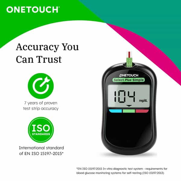 Onetouch Select Plus Test Strips | Pack Of 50 Strips | For Use With Onetouch Select Plus Simple