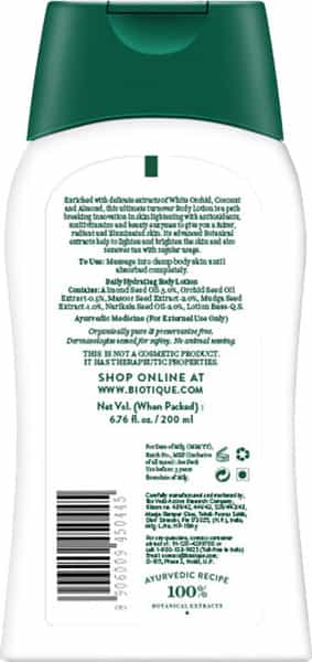 Biotique Bio White Orchid Skin Brightening Body Lotion - 180 Ml
