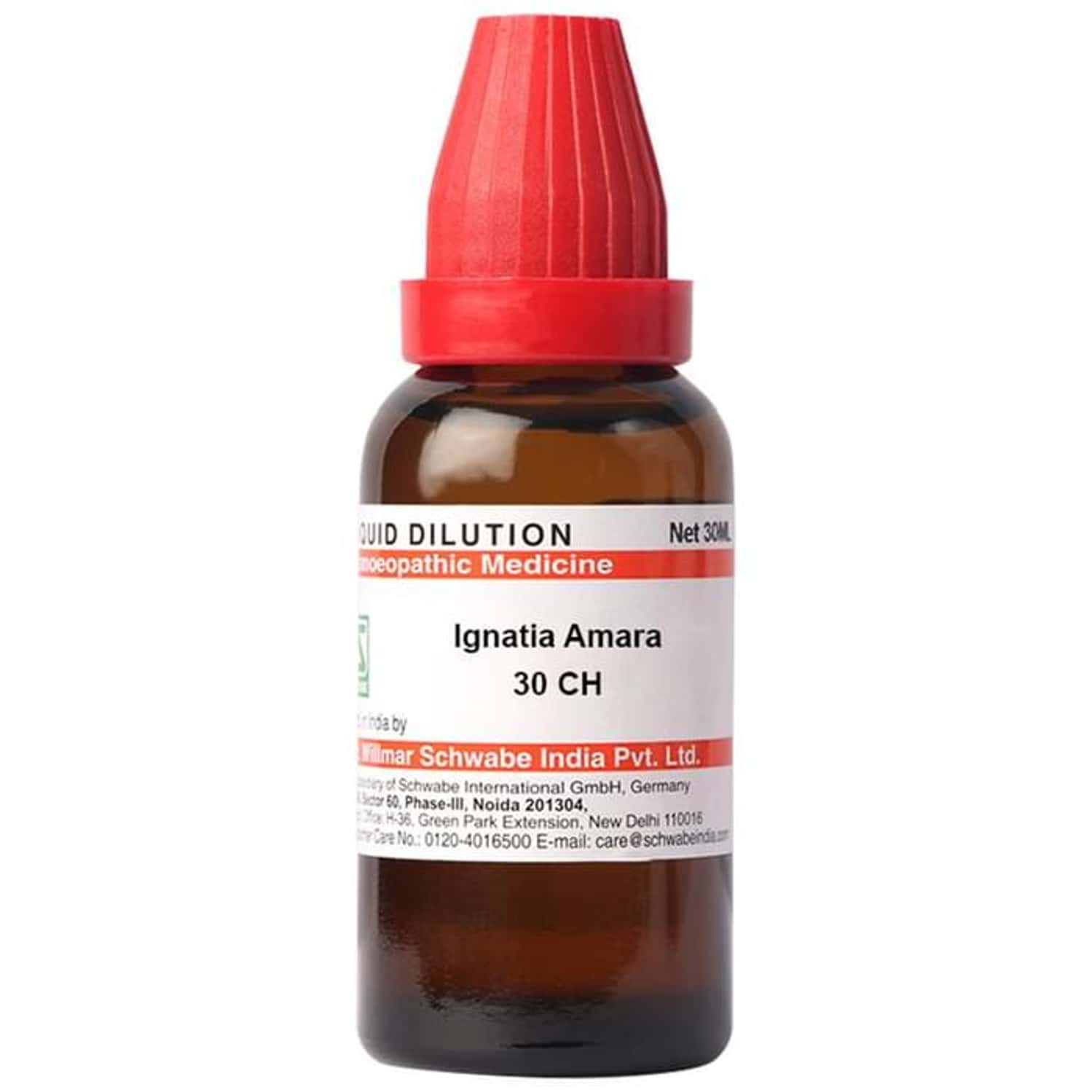 Dr. Willmar Schwabe India Ignatia Amara Dilution 30 Ch 30 Ml