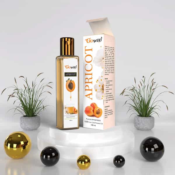 Go Woo 100% Pure Organic Apricot Kernel Carrier Oil 100 Ml
