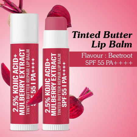 Bake 2.5% Kojic & Mulberry Tinted Lip Balm Spf 55 Pa++++ For Pigmented Lips (5G)