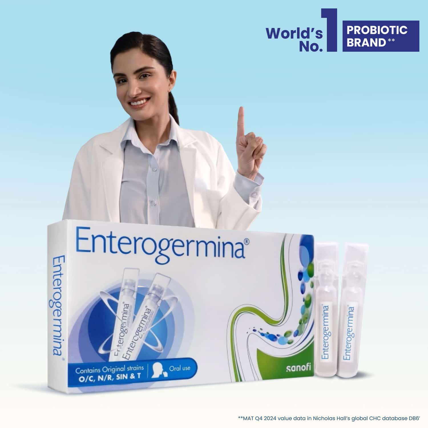 Enterogermina | Probiotic For Diarrhea | Suitable For Kids & Adults | Bottle 5 Ml Suspension