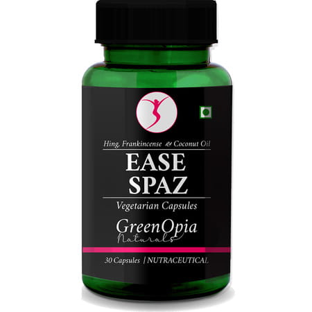 Greenopia Ease Spaz | Hing Frankincense Coconut Oil 30 Liquid Filled Vegetarian Capsules