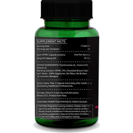 Greenopia Ease Spaz | Hing Frankincense Coconut Oil 30 Liquid Filled Vegetarian Capsules