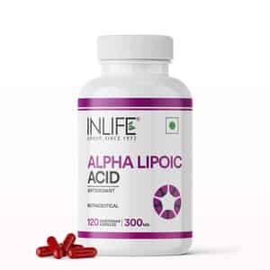 Inlife Alpha Lipoic Acid 300mg | Universal Antioxidant | Ala Supplement - 120 Vegetarian Capsules