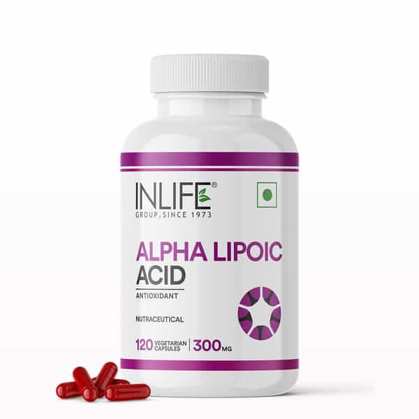 Inlife Alpha Lipoic Acid 300Mg | Universal Antioxidant | Ala Supplement - 120 Vegetarian Capsules
