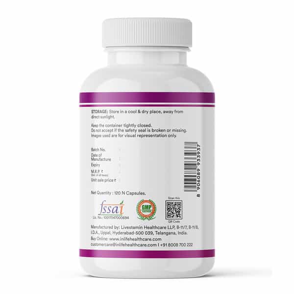 Inlife Alpha Lipoic Acid 300Mg | Universal Antioxidant | Ala Supplement - 120 Vegetarian Capsules