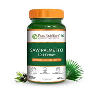 Pure Nutrition Saw Palmetto 1000mg Extract - 60 Veg Capsules