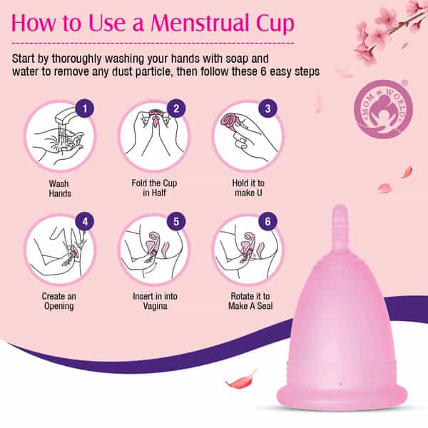 Mom & World Reusable Menstrual Cup For Women Odor And Rash Free No Leakage (Small) X Pack Of 2