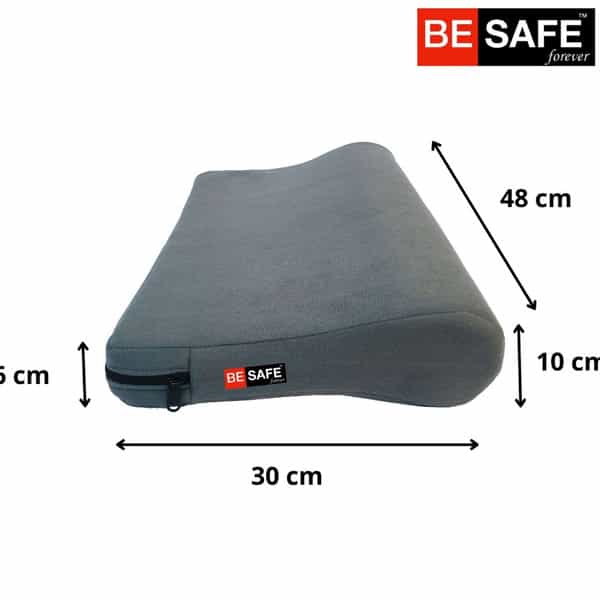 Besafe Forever Memory Foam Cervical Pillow Soft For Neck Pain Relief Grey