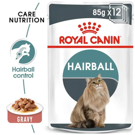 Royal Canin Hairball Care For Cats | Pack Of 12 Sachet | Wet Food | Reduces Hairball Formation