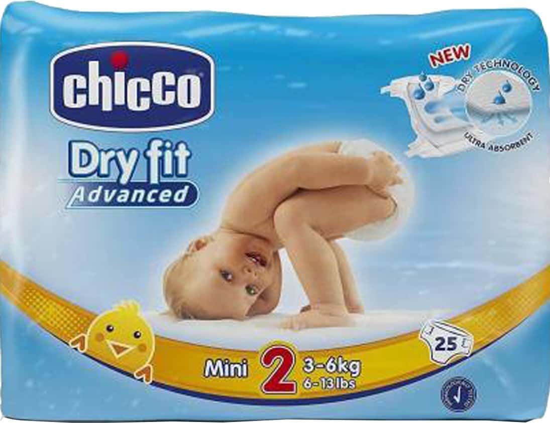 Chicco Baby Dry Fit Advanced Diaper Mini Packet Of 25