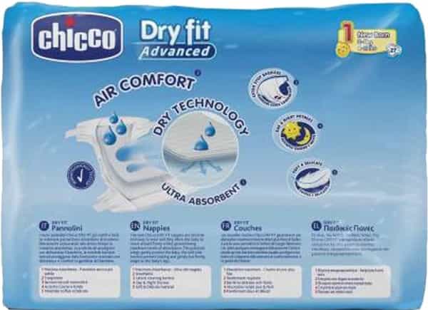 Chicco Baby Dry Fit Advanced Diaper Mini Packet Of 25