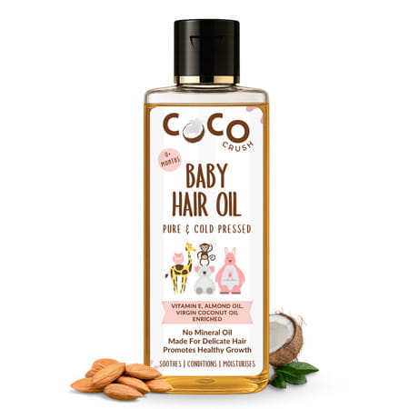 Coco Crush Cold-Pressed Baby Hair Oil | Supports Soft | Healthy Hair Growth - 50ml