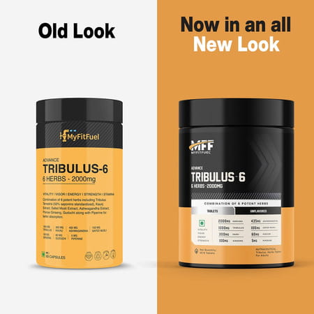 Myfitfuel Tribulus Terrestris +6 Herbs (2000mg) (60 Tablets) +Ginseng Kaunj Safed Musli Ashwagandha