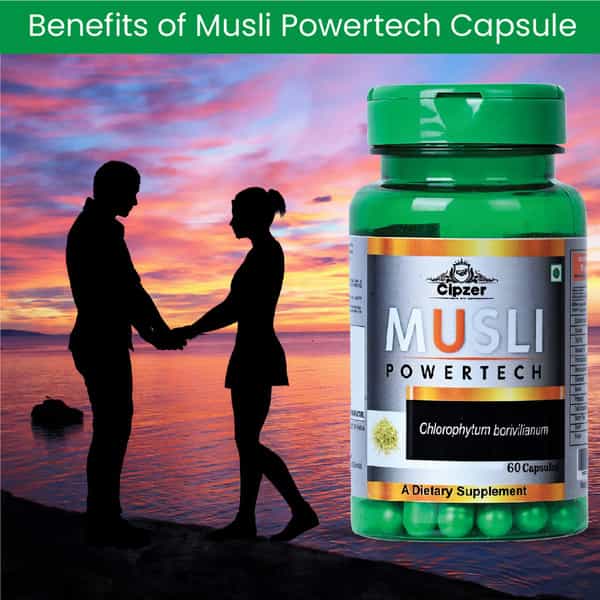 Cipzer Musli Powertech Elevate Libido | Vigour | And Stamina For Enhanced Vitality 60 Capsules