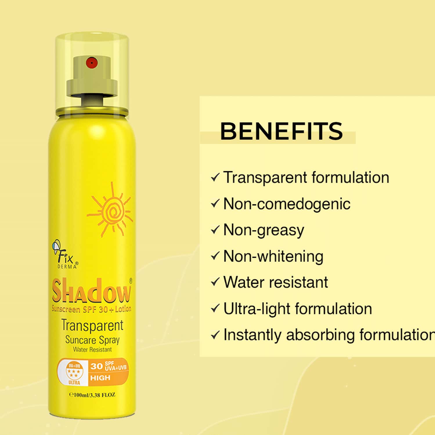 Buy FIXDERMA SHADOW 30 SPRAY LOTION 100ML Online & Get Upto 60 OFF at