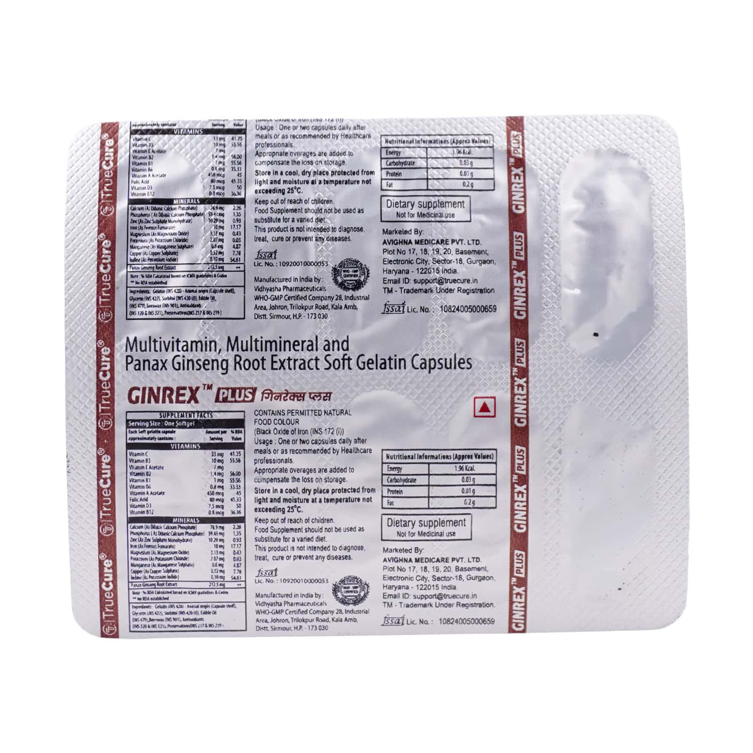 Ginrex Plus Strip Of 10 Capsules