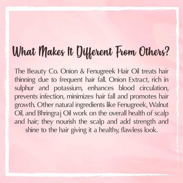The Beauty Co. Onion And Fenugreek Hair Oil 200Ml