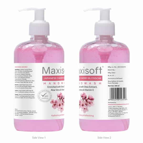 Maxisoft Hydrating & Refreshing Hand Wash | Japanese Cheery Blossom | 500 Ml