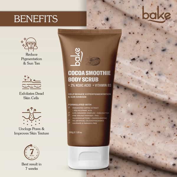 Bake 2% Kojic Coffee Body Scrub For Pigmentation & Tan Removal (200G)