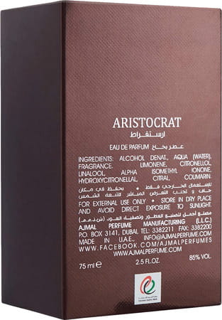Ajmal Aristocrat Edp 75ml Perfume For Men And Aura Cp Oil Alcohol-Free Attar 10ml For Unisex