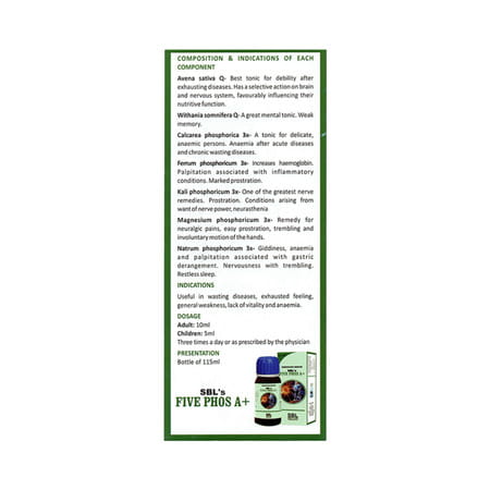 Sbl Fivephose A Plus Nerve Tonic 500 Ml