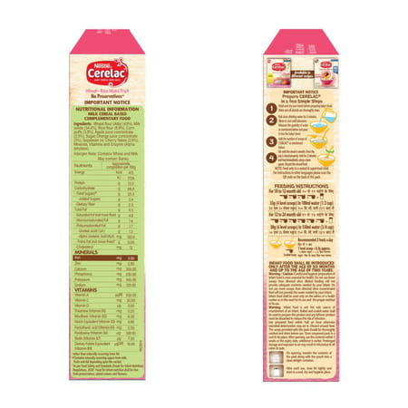 Nestle Cerelac Wheat Rice Mixed Fruit | No Preservatives | 10 To 24 Months | 300 Gm