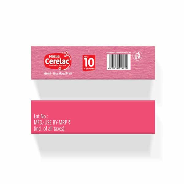 Nestle Cerelac Wheat Rice Mixed Fruit | No Preservatives | 10 To 24 Months | 300 Gm