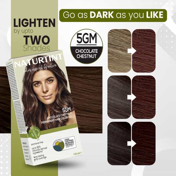 Naturtint Permanent Hair Colour 5Gm Chocolate Chestnut 170Ml Ammonia Free 92% Natural Ingredients