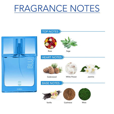Ajmal Amber Magic Edp 100ml Perfume For Men And Blu Femme Edp 50ml Perfume For Women