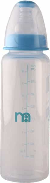 Mothercare Narrow Neck Bottle - Blue - 250Ml