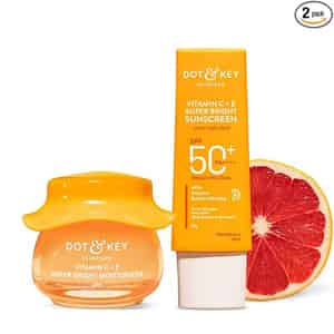 Dot & Key Vitamin C Daily Glow Essentials Combo - Sunscreen Spf50 Pa+++ 50g & Moisturizer 60g
