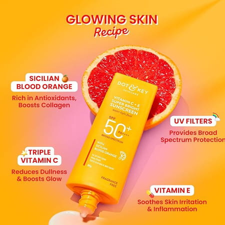 Dot & Key Vitamin C Daily Glow Essentials Combo - Sunscreen Spf50 Pa+++ 50g & Moisturizer 60g